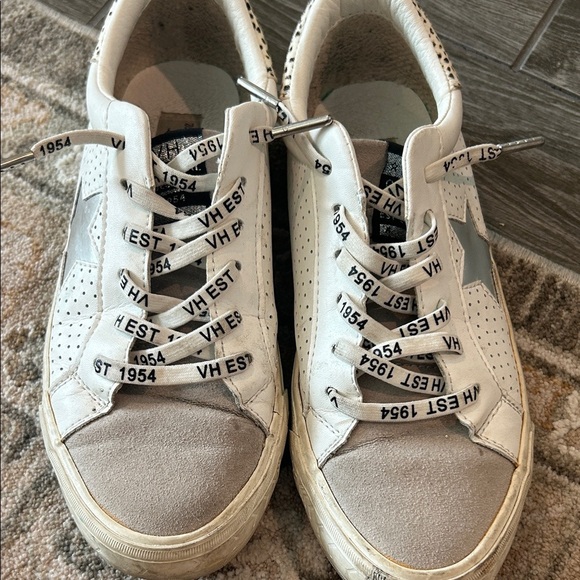 Vintage Havana White and Gray Star Sneakers Size 8 - Picture 3 of 9